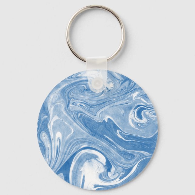 Colorful Marble Art Pattern. Keychain (Front)