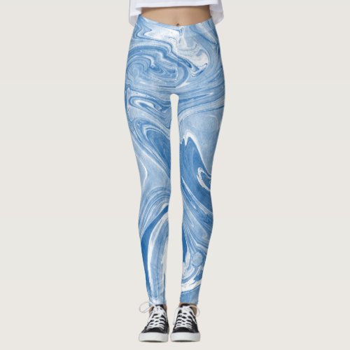 Colorful Marble Art Pattern Leggings