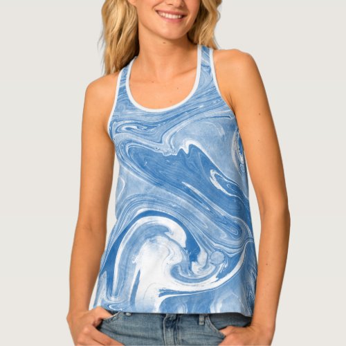 Colorful Marble Art Pattern Tank Top