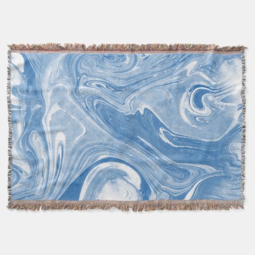 Colorful Marble Art Pattern Throw Blanket
