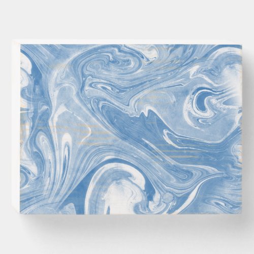 Colorful Marble Art Pattern Wooden Box Sign
