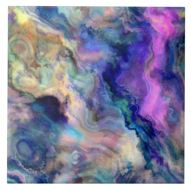 Colorful marble ceramic tile (Front)