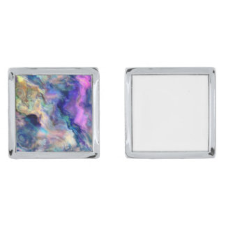 Colorful marble cufflinks