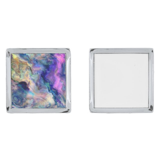 Colorful marble cufflinks (Front)