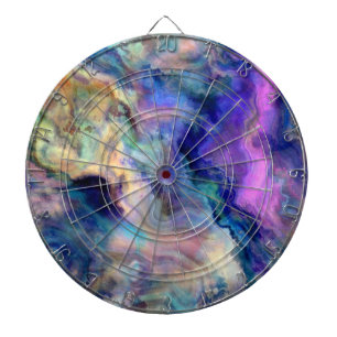colorful marble dart board