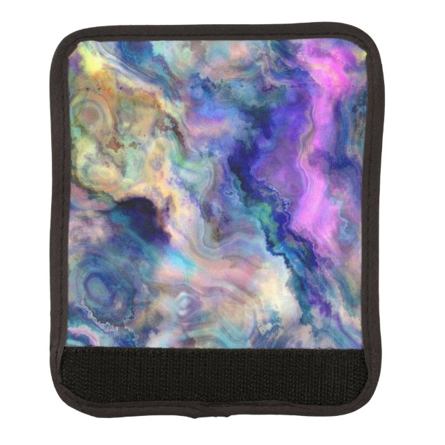 colorful marble luggage handle wrap (Front)