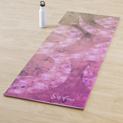 Colorful Marble Om Symbol Personalized Reversible Yoga Mat