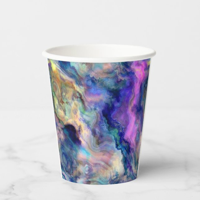 Colorful marble paper cups (Front)