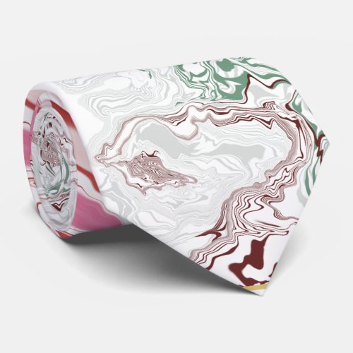 Colorful marble pattern neck tie