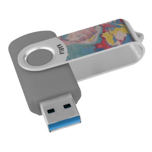 Colorful Marble Pattern USB Flash Drive