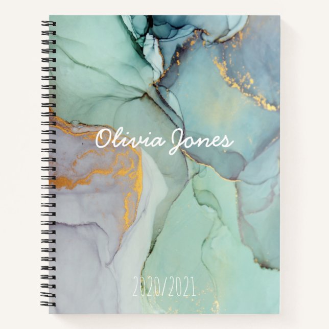 Colorful Marble Personalized Notebook (Front)