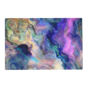 Colorful marble placemat