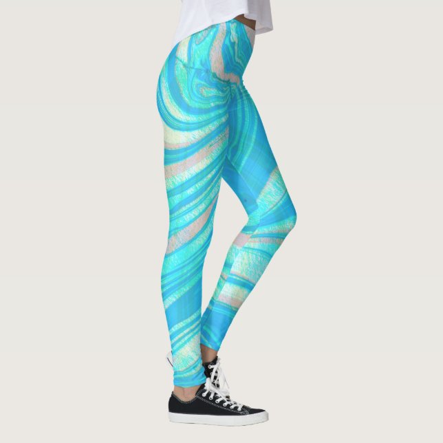 Colorful Marble Stone Leggings (Right)
