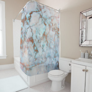 Colorful Marble Stone Texture Shower Curtain