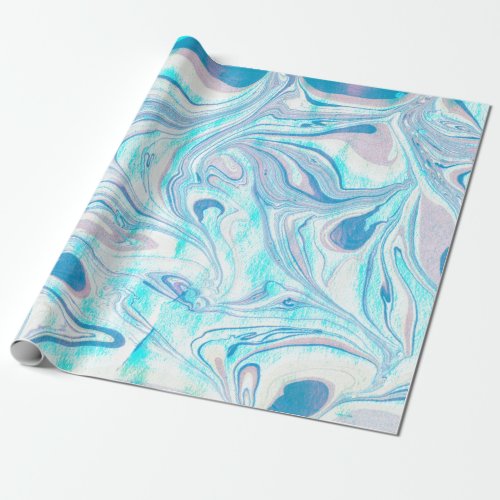 Colorful Marble Swirls Wrapping Paper