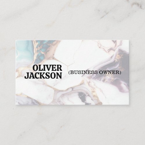 Colorful Marble Texture Background Business Card