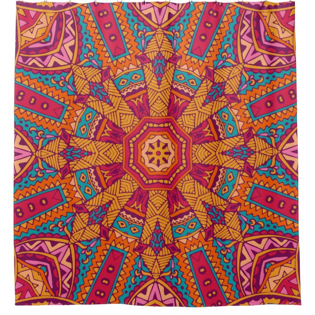 Colorful marble texture, high-resolution interior. shower curtain (Front)