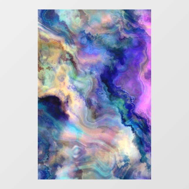 Colorful marble window cling (Sheet)