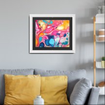 Colorful Marbled Pattern Paint Design