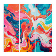Colorful Marbled Pattern Paint Design