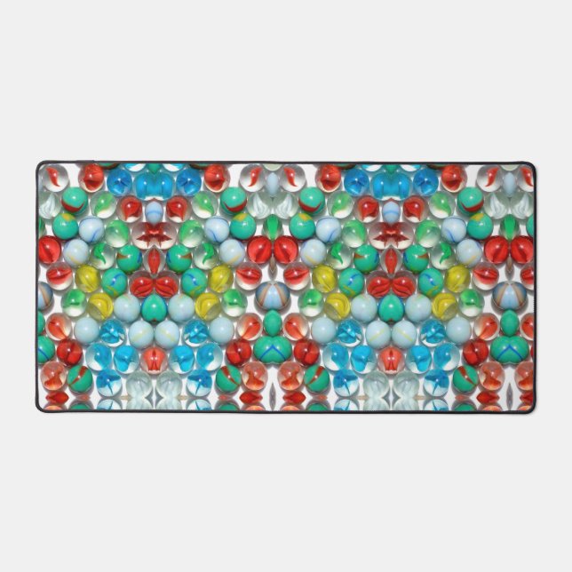 Colorful Marbles Artistic Photo Design Desk Mat (Front)