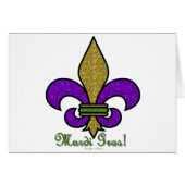 Colorful Mardi Gras Fleur De Lis (Front Horizontal)