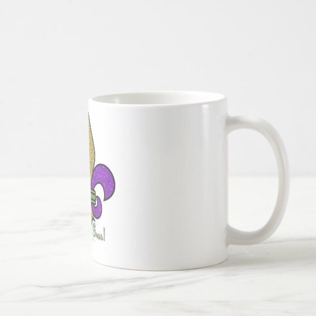 Colorful Mardi Gras Fleur De Lis Coffee Mug (Right)