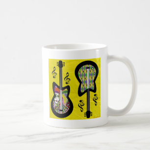Colorful Mardi Gras Guitars Coffee Mug