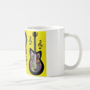 Colorful Mardi Gras Guitars Coffee Mug