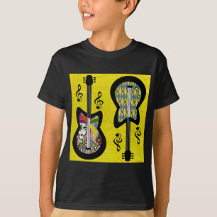 Colorful Mardi Gras Guitars T-Shirt