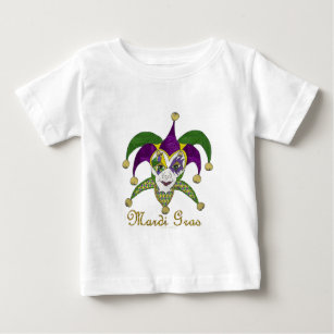Colorful Mardi Gras Jesters Mask Baby T-Shirt