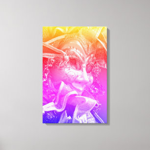 Colorful Mardi Gras Mask Canvas Print