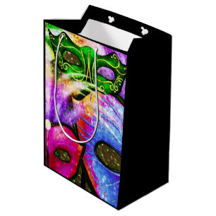 Colorful Mardi Gras Masks Gift Bag