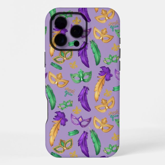 Colorful Mardi Gras patterned  iPhone Case (Back)