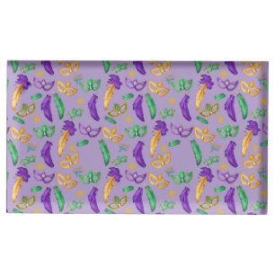 Colorful Mardi Gras patterned Place Card Holder