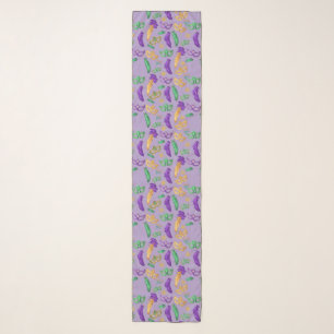 Colorful Mardi Gras patterned Scarf