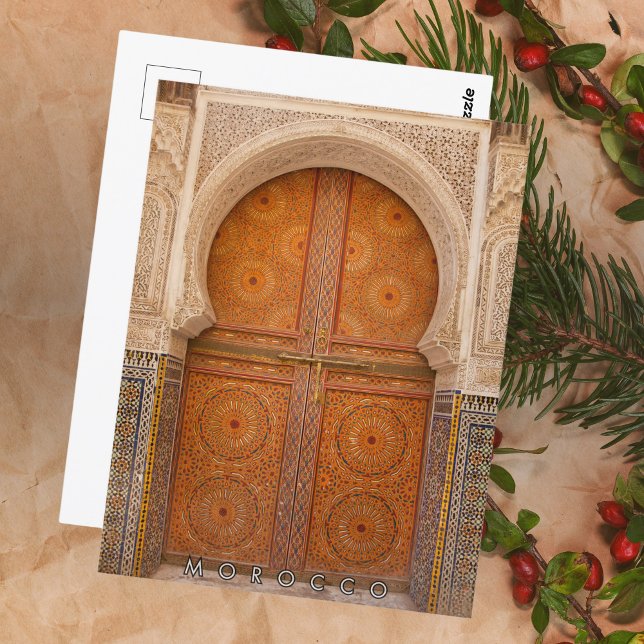 Colorful Marrakech Moroccan Architecture Postcard (Creator Uploaded)