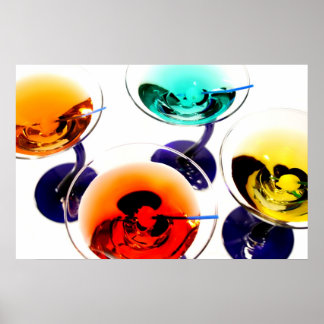 colorful martinis poster