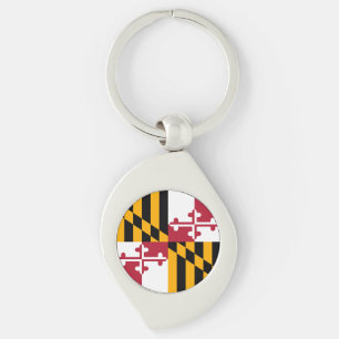 Colorful Maryland State Flag Keychain
