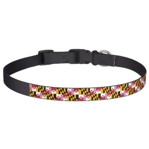 Colorful Maryland State Flag Pet Collar