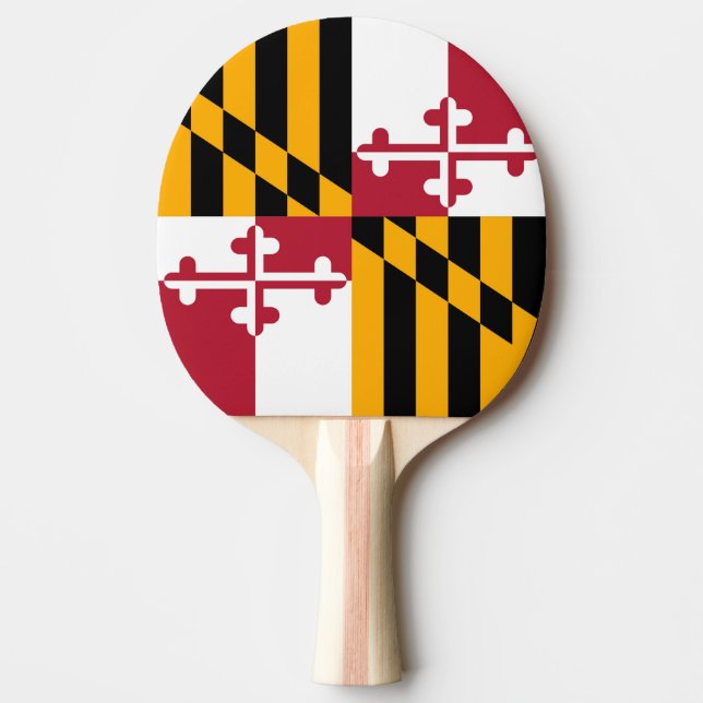 Colorful Maryland State Flag Ping-Pong Paddle (Front)