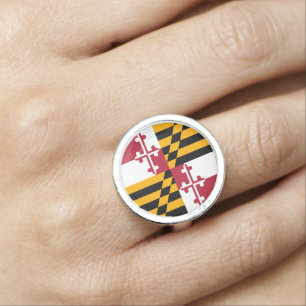 Colorful Maryland State Flag Ring
