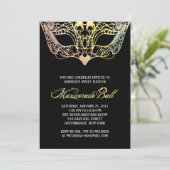 Colorful Mask Masquerade Invitations (Standing Front)