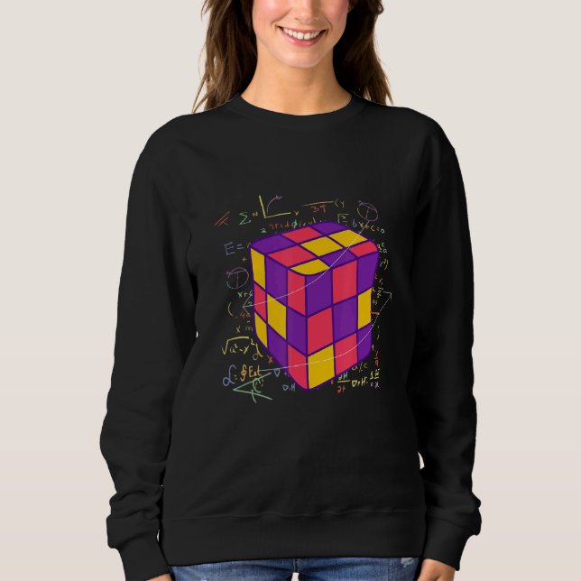 Colorful Math Cubes Manipulatives Development Eart Sweatshirt (Front)