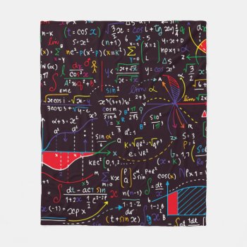Colorful Math Design For Maths Lovers Fleece Blanket by Angel86 at Zazzle