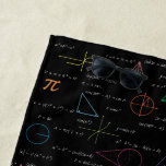 Colorful Mathematics Equations Math Formulas  Beach Towel<br><div class="desc">A colorful mathematics equations and formulas pattern on a black background. An ideal design for math teachers,  mathematic enthusiasts,  scientists,  math students,  mathematics tutors,  arithmetic etc. A modern math pattern for back to school students and teachers etc.</div>