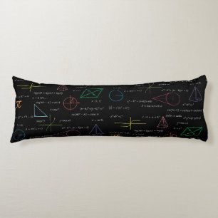 Colorful Mathematics Equations Math Formulas  Body Pillow