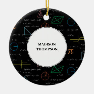 Colorful Mathematics Equations Math Formulas Ceramic Ornament