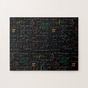 Colorful Mathematics Equations Math Formulas  Jigsaw Puzzle