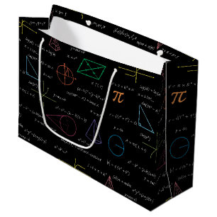 Colorful Mathematics Equations Math Formulas Large Gift Bag